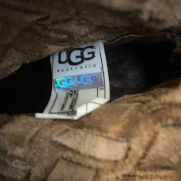 UGG AUSTRALIA Lynnea Weave Suede Studded Fold Over Clog Ankle Boot - Picture 10 of 13